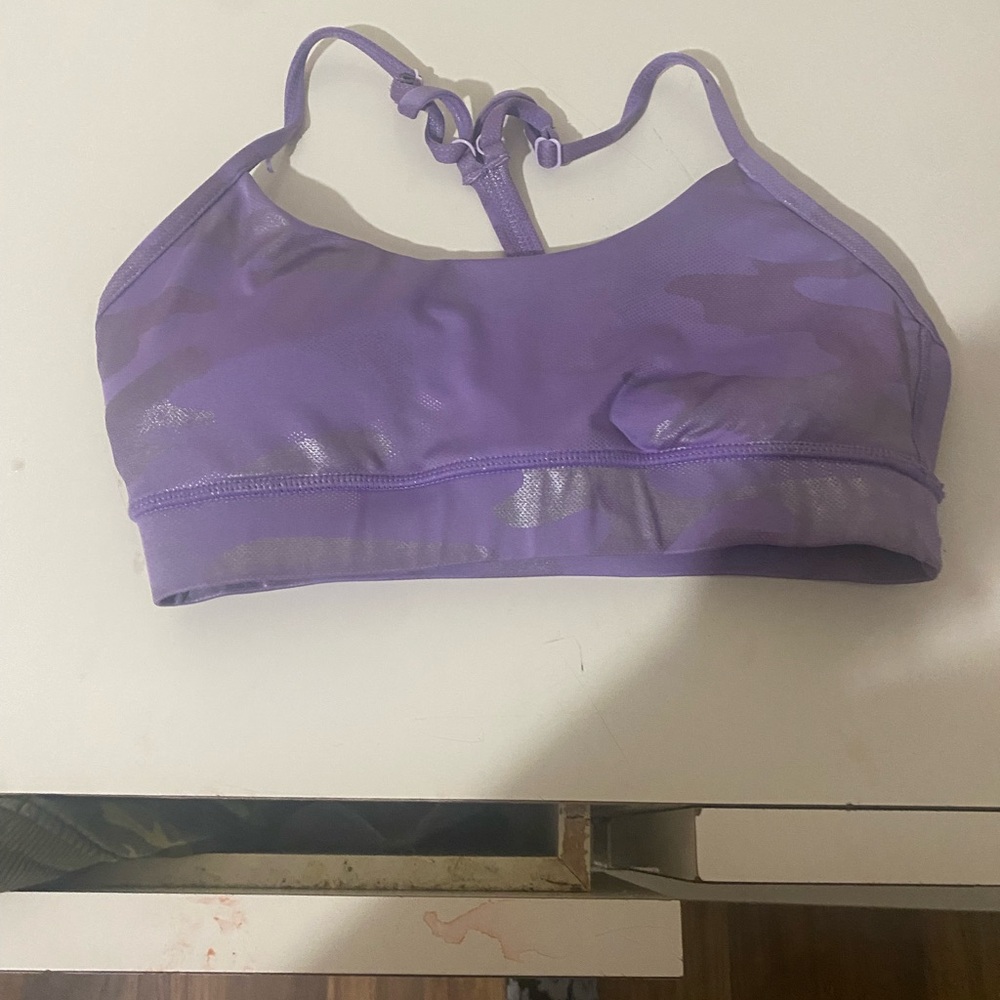 Purple Camouflage Sports Bra
